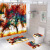 Factory Direct Sales Printing Bathroom Curtain Waterproof and Mildew-Proof Modern Minimalist Shower Curtain Floor Mat 