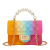 Foreign Trade Mini Women's Bag Wholesale 2021 Beach Bag PVC Chain Gel Bag Colored String Spray Gradient Pearl Tote