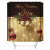 Factory Direct Sales Amazon Christmas Home Decoration Shower Curtain Polyester Shower Curtain Four-Piece Shower Curtain