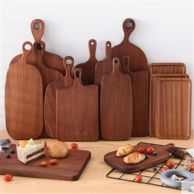 Ebony Tray Sapele Steak Board Solid Wood Cutting Board Pizza Plate Baby Food Plate