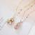 Korean Simple Micro Rhinestone Peanut Shell Pearls Necklace Women's Fashion All-Match Titanium Steel Rose Gold Clavicle Chain Ornament