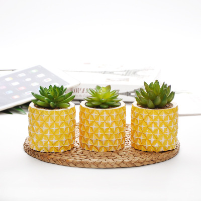Artificial Succulent Pant Potted Pineapple Decoration Home Office Dining Room and Study Room Decorative Crafts Creative 