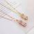 Korean Simple Micro Rhinestone Peanut Shell Pearls Necklace Women's Fashion All-Match Titanium Steel Rose Gold Clavicle Chain Ornament