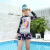 Children's Skirt Style Girls' Two-Piece Swimsuit Korean Style Children's Swimwear Cartoon 6-16 Years Old Baby Girl Diving Suit Bubble Doll
