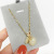 Titanium Steel Non-Fading Chain Opal Purse Gourd Necklace Pendant Women's New Simple Elegant Jewelry