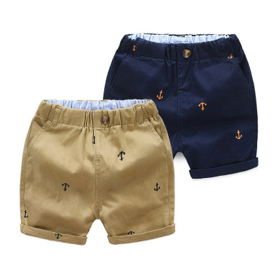 Children's Shorts New Korean Children's Clothing Summer Sea Anchor Boys and Girls Baby Small Fifth Pants Casual Pants Trendy
