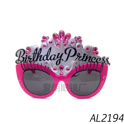 Prom Party Glasses Crown False Eyelashes Glasses Funny Makeup Prom Glasses Glasses