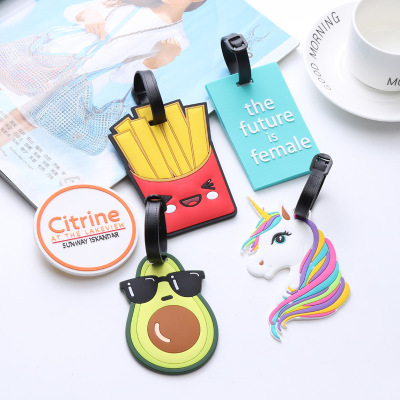 Cartoon Soft Rubber Tag PVC Luggage Tag Custom Rubber Logo Custom Silicone Card Set Factory Wholesale