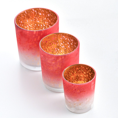 Aromatherapy Candle Cup Glass Gradient Cup Wedding Celebration Decoration Glass Cup Electroplating Frosted Candle Cup