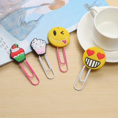 Spot PVC Soft Glue Bookmark Customized Creative Stationery Cartoon Animation Clip Gift Silicone Factory Wholesale