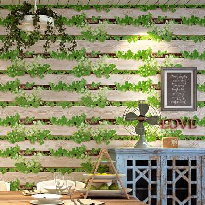 Wood Grain Wallpaper Restaurant Restaurant Imitation Wood Wood Color Wood Bedroom Living Room Studio 3D Stereo Background Wallpaper