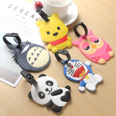 Cartoon Creative New Silicon Baggage Tag Personality Anime Luggage Consignment Tag Listing Factory Wholesale Customization