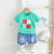 2021 Summer Pants Suit Cartoon Suit Not Hoodie Two-Piece Set Korean Style Sweatshirt Short Sleeve Summer Clothing Wholesale