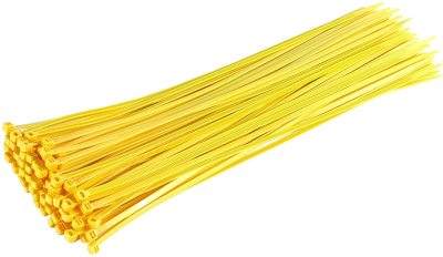 Gtse14 Inch Yellow Zipper Tape 50 Lbs (about kg Strength, UV Protection Long Nylon Cable Tie