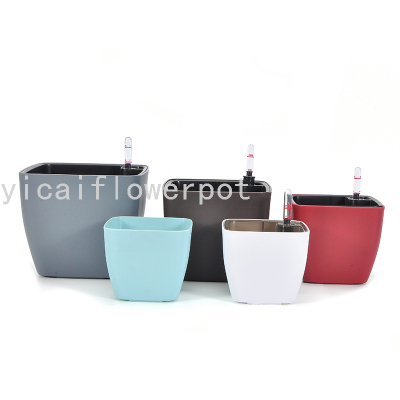 Plastic Flowerpot 3107M Square Self-Absorbent Lazy Flowerpot Plastic Flowerpot