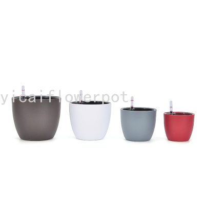 Plastic Flowerpot 0921 round Self-Absorbent Lazy Flowerpot Plastic Flowerpot