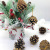 Primary Color Pine Cones Christmas Decorations Pendant Garland Christmas Tree Accessories DIY Shooting Props 4-5cm Pine Cones