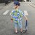 Boys Summer Suit Western Style Fashion 2021 New Handsome Baby Summer Clothes Net Red Children's Short Sleeve Fashion Children's Clothing