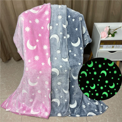 Blanket Summer Flannel Luminous Blanket Children's Blanket Sofa Cover Air Conditioning Blanket Coral Fleece Blanket Factory Wholesale Customization