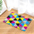 Amazon Cross-Border Flannel Watercolor Triangle Geometric Living Room Bedroom Non-Slip Floor Mat One Piece Dropshipping Processing Wholesale
