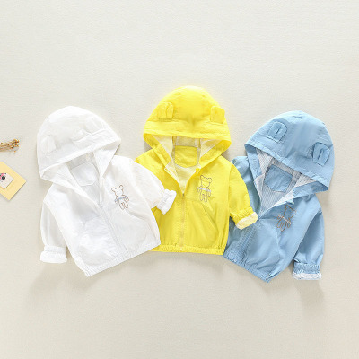 Children's Sun Protection Clothing Boys Girls Toddlers Beach Wind Shield Breathable Hood Zipper Sun Protection Clothing 2021 New Top