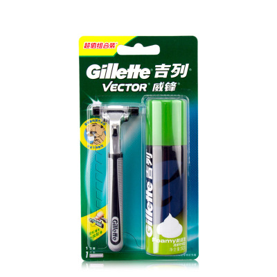 Gillette Gillette Vector Double Layer Shaver plus Bubble Value Combination Gillette Manual Shaver