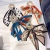 Korean Style Pastoral Style Seaside Silk Scarf Ribbon Pearl Hair Band Bow Rubber Band Women's Hair Rope Fashion