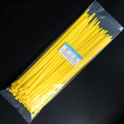 GTSE 12 Inch about cm Yellow Zipper Tape 50 Pound Strength UV Protection Long Nylon Cable Tie