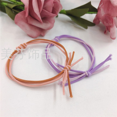 Korean Style Macaron Color Rubber Band Continuous Head Rope Internet Celebrity Ins Color Mixed Color Boxed