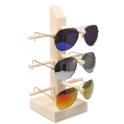Solid Wood Single Row Glasses Rack Counter Glasses Display Rack Woody Glasses Glasses Rack Sunglasses Storage Props