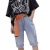 [Little Seoul] Ripped Leisure Medium and Large Children's Jeans 2021 Summer New Children's Pants Fashion Children's Middle Pants