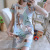 Foreign Trade Internet Popular Summer Korean Style Milk Silk Nightdress Sweet Cartoon Short Sleeve One-Piece Girl Ins Pajamas Home Wear