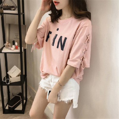 T-shirt Women's Summer Wear 2021 New Super Popular CEC Short Sleeve Ins Trendy Fat Woman Covering Belly Thin Loose Online Red Top Clothes