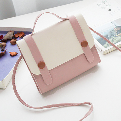 Korean Style Women's Contrast Color One Shoulder Phone Bag Foreign Trade Wholesale 2021 Summer and Autumn New Collection Crossbody Portable Small Change Purse