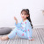 One Piece to Be Sent Spring and Autumn Parent-Child Poplin Pajamas Suit Air Conditioning Clothes Summer Home Season Anti-Mosquito Wear Cotton Silk Home Clothing