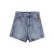 [Ge Ming] High Waist Slimming Denim Shorts Women's Summer 2021 New Ins Loose A- line Pants Trendy R083h