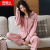 100% Cotton Pajamas Women's Spring/Autumn/Winter Long-Sleeved Mom Confinement Clothing plus Size Middle-Aged and Elderly Homewear Suit