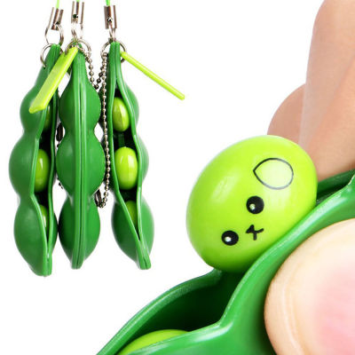 Squeeze Bean Squeeze Stress Relief Bean Unlimited Bean Toy Decompression Pea Pod Keychain