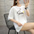 Extra plus-Sized plus Size Cotton Short-Sleeved T-shirt Women's Summer Korean-Style Student Plump Girls Mid-Length Loose-Fitting Belly-Covering Top