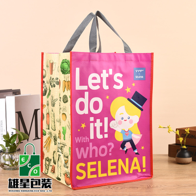 Printing Non-Woven Bag Custom Logo Advertising Folding Shopping Handbag Non-Woven Bag