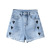 Nut Clothing 2021 Summer New Small High Waist Slimming Hot Pants Korean Style Loose Love Denim Shorts for Women