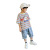 Boys Summer Suit Korean Style Trendy 2021 New Handsome Western Style Medium and Large Children Boys Short Sleeve Two-Piece Set Wholesale