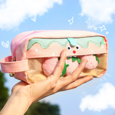Japanese Style Pencil Case Large Capacity Junior High School Girl Ins Simple Girl Heart Primary School Student Cute Internet Celebrity Stationery Pencil Case