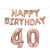 40-Inch Rose Gold Big Number Aluminum Foil Balloon Set Happy Birthday Birthday Decorative Aluminum Foil Balloon