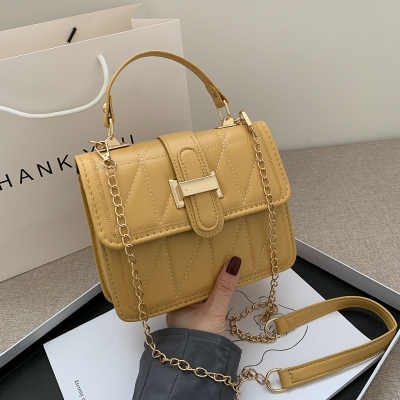 Internet Celebrity Women's Bag 2020 Popular New Fashion All-Match Chain Bag Messenger Bag Early Autumn Portable Small Square Bag