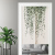 Nordic Greenery Monstera Deliciosa Household Decorative Partition Curtain Bedroom Half Curtain Kitchen Oil-Proof Smoke Imitation Cotton Linen Fabric Door Curtain