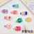 Barrettes Milky Tea Cup Bangs Acrylic Girl Children Hair Accessories One Card 10 Pack