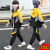 Children's Clothing Boys' Suit Spring 2021 New Children's Medium and Big Children Fashion Casual Long Sleeve Reflective Color Matching Two-Piece Suit Fashion