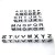 Letter Beads 6mm Dripping Oil White Background Black Square Scattered Beads Acrylic Beads 26 Letters Optional DIY Bead Accessories