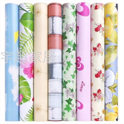 PVC Pearlescent Film Self-Adhesive Wallpaper Printing Cartoon Living Room Children Bedroom Student Dormitory Wardrobe Renovation